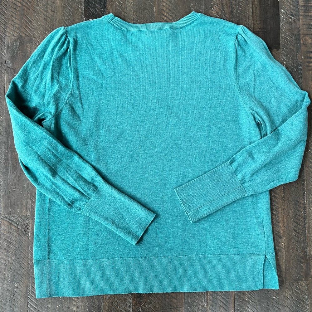 Loft Women's Long Puff Sleeve Basic Solid Sweater… - image 2